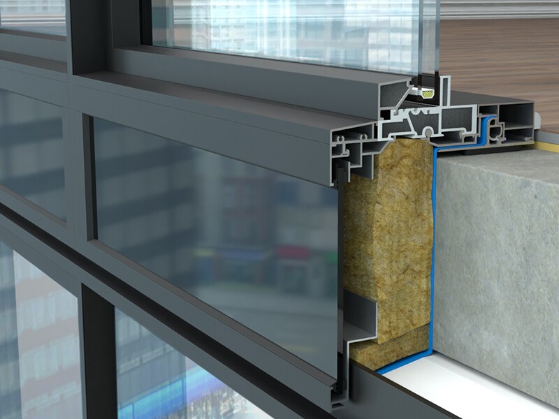 Universal Series Fiberglass Window Wall Cross Section